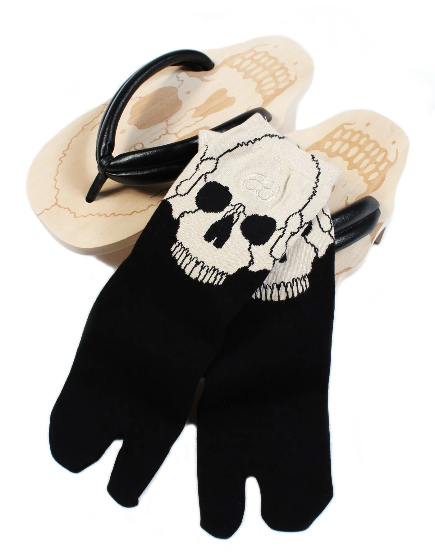 SKULL TABI SOCKS - NATURAL | Prospective Flow | Japanese Fashion